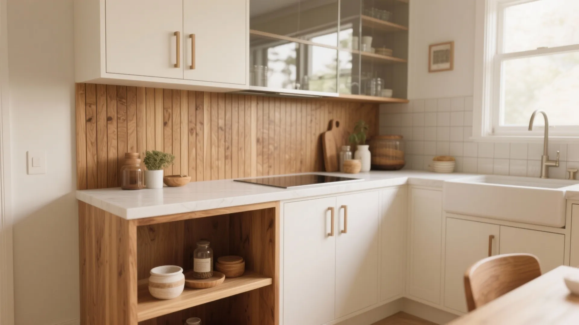 Warm Wood Accents, Not Wooden Everything