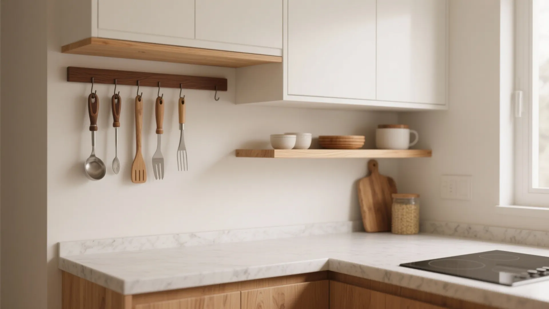 Warm Wood Accents to Humanize Minimalism