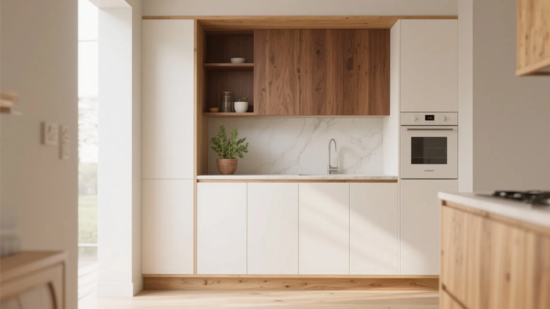 Warm Wood Accents for Comfort