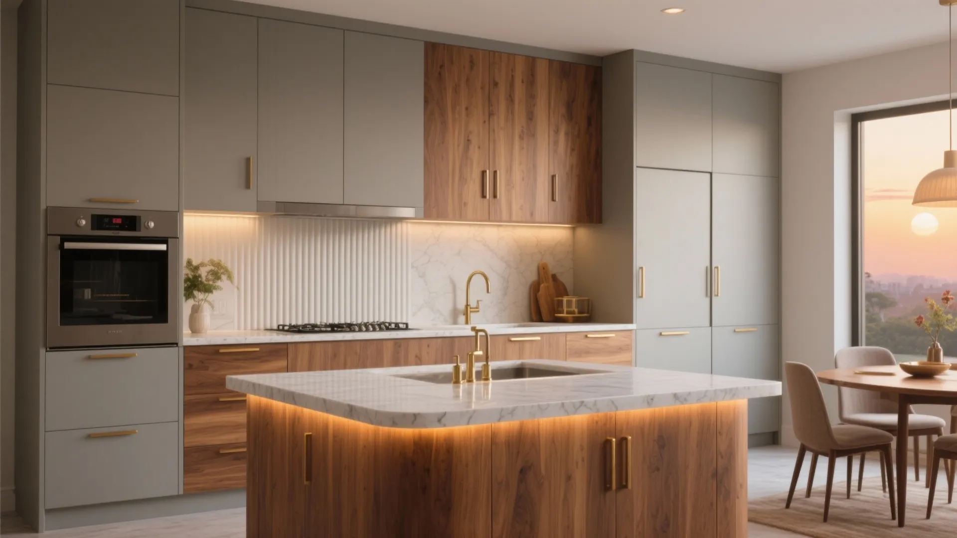 Warm Wood Accents Without the Maintenance