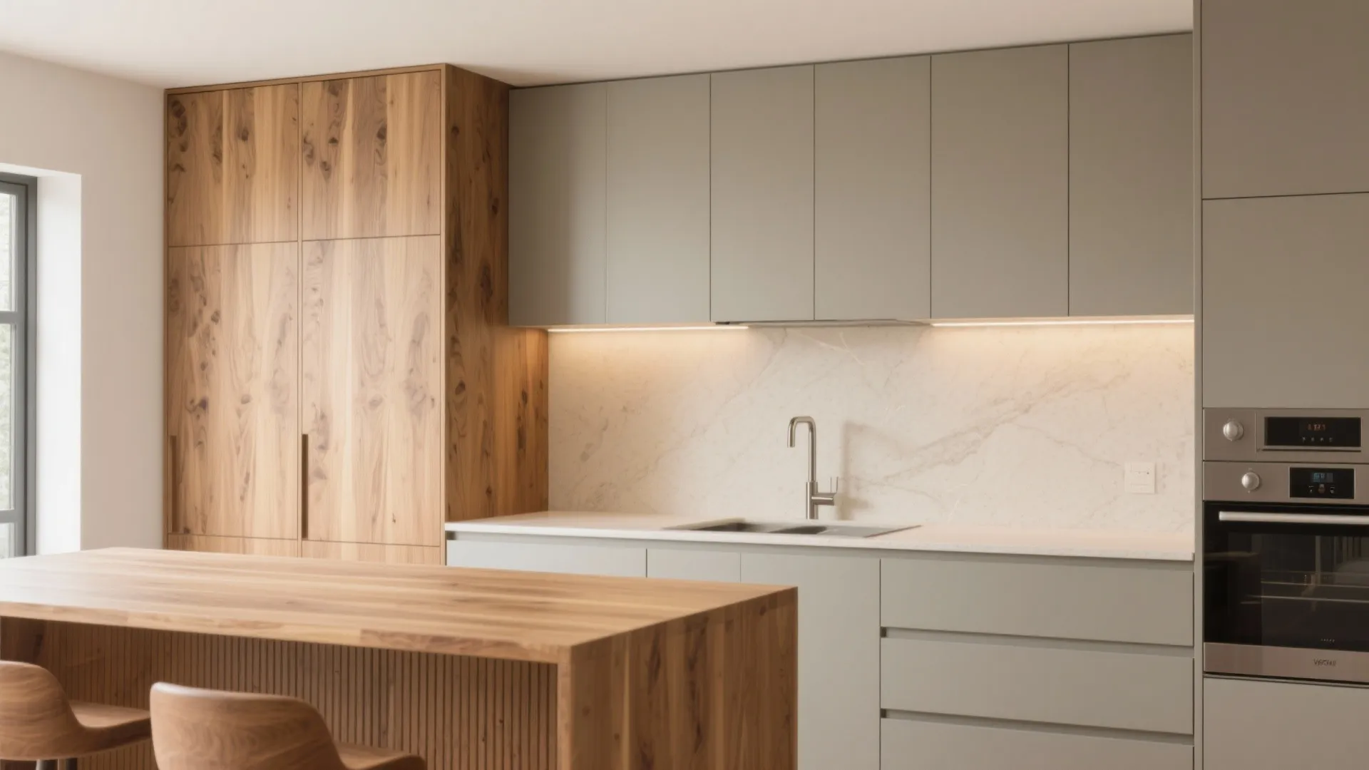 Warm Wood Accents without the Maintenance Headache