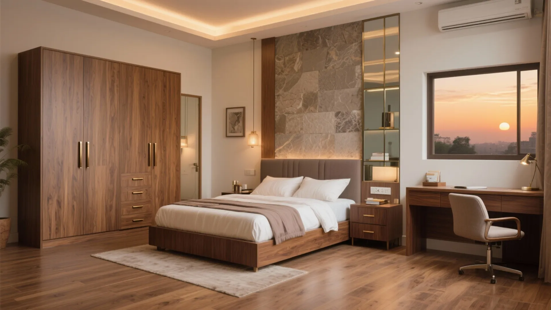 Warm Wood Accents with Smart Durability