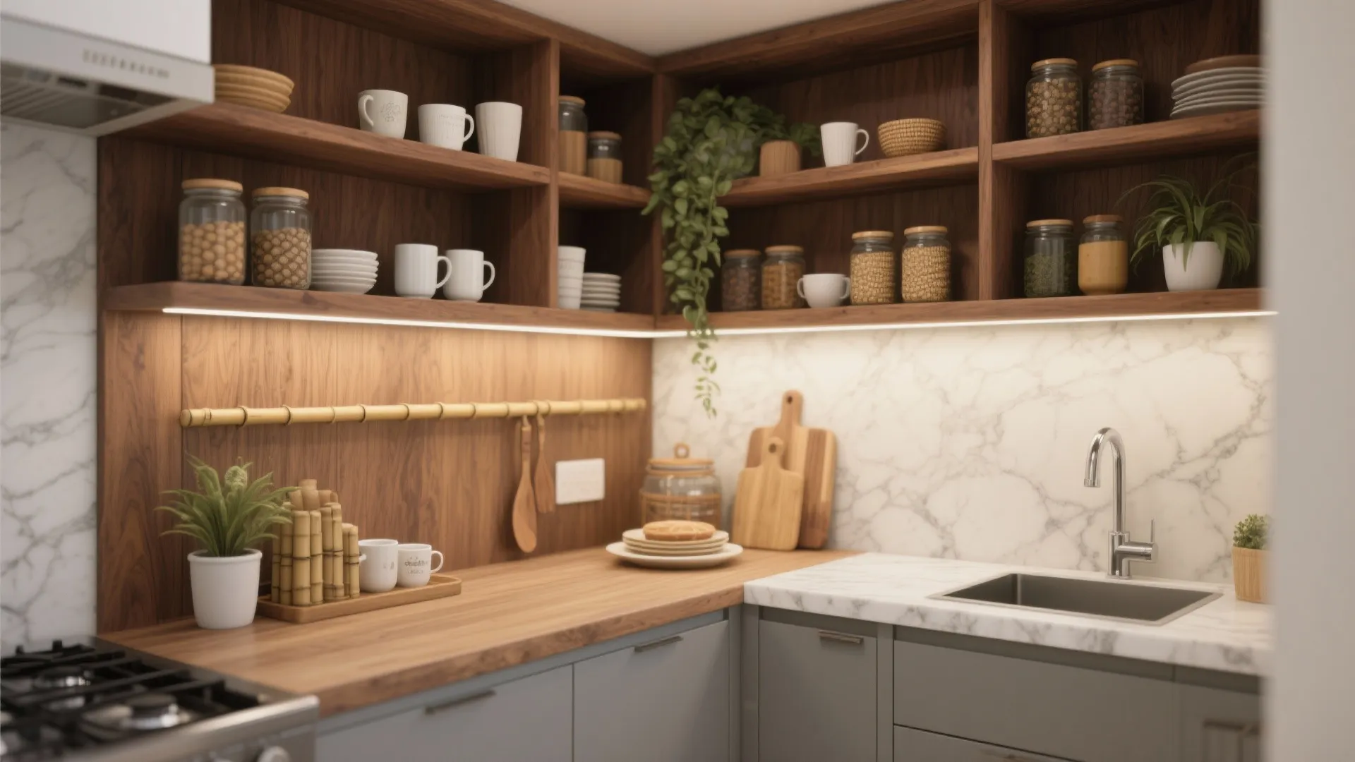 Warm Wood Elements for Comfort