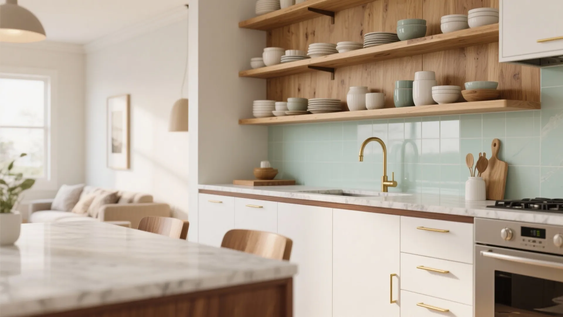 Warm wood accents for a homely vibe