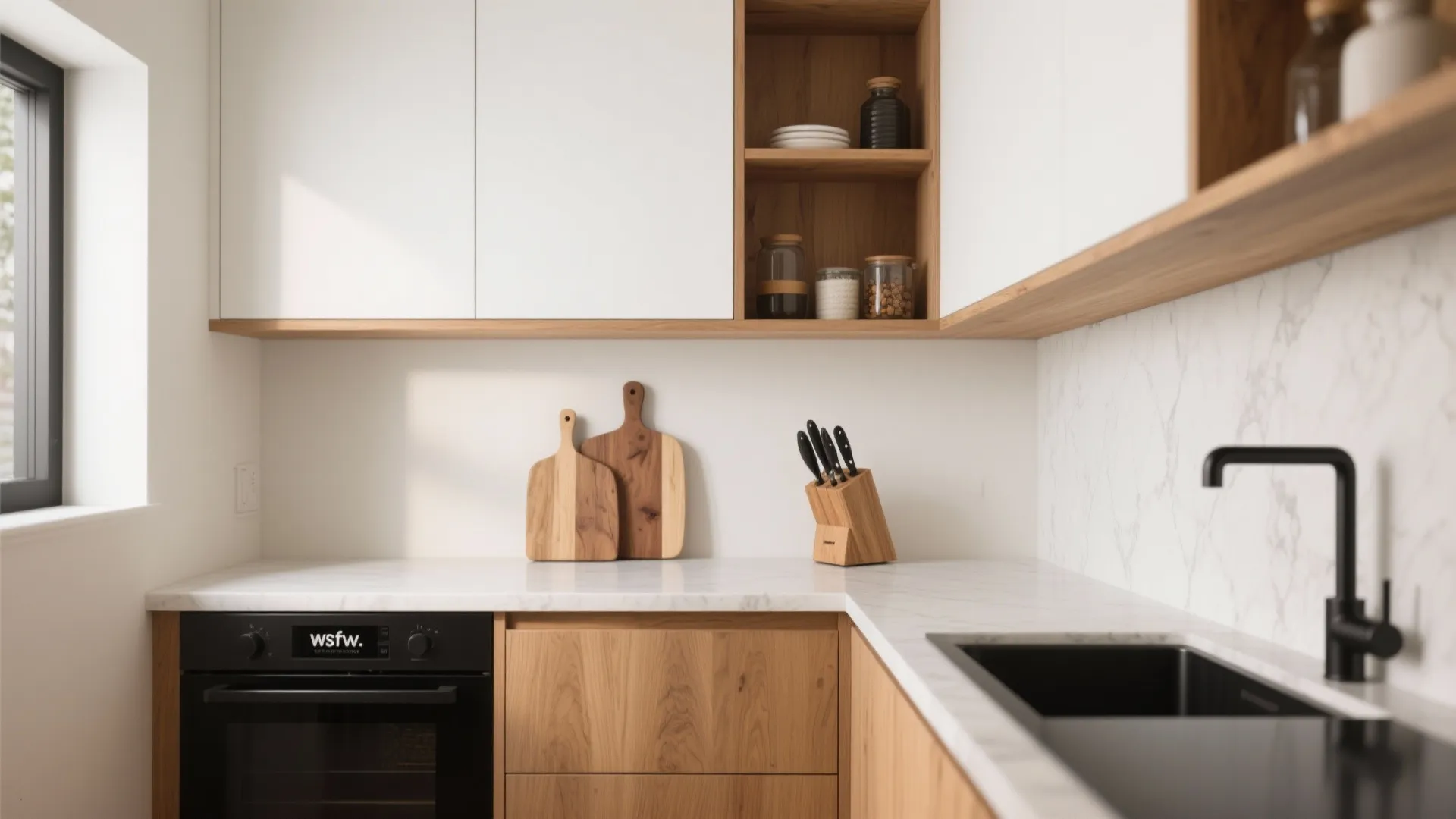 Warm Wood Accents Without Overwhelming The Space