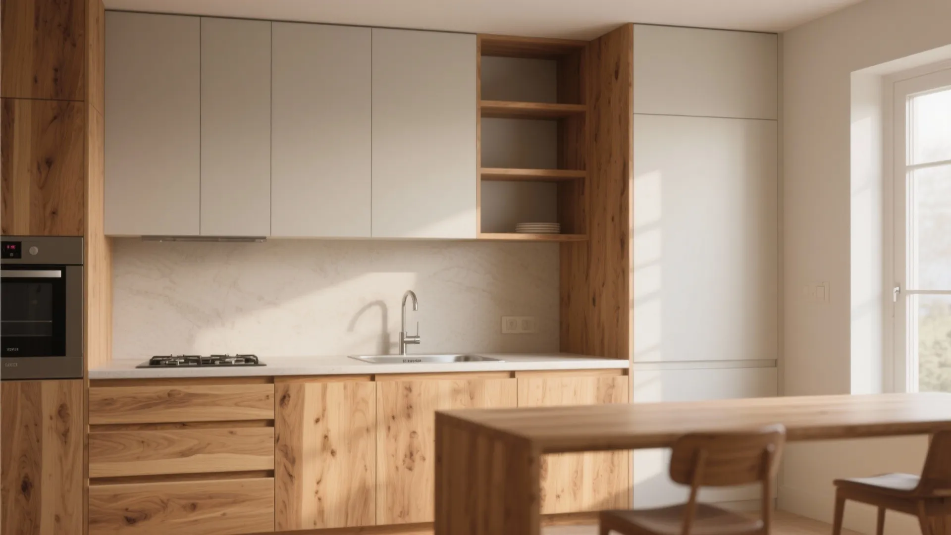 Warm Wood Accents Without Bulk