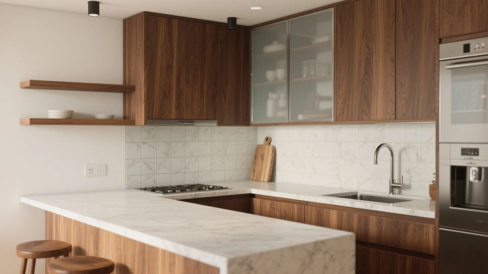 Warm Wood Accents to Humanize the Space