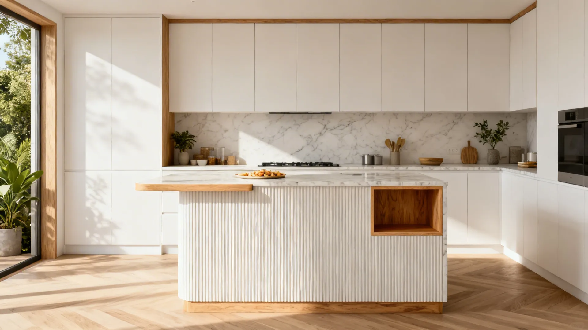 Warm wood accents for comfort without clutter