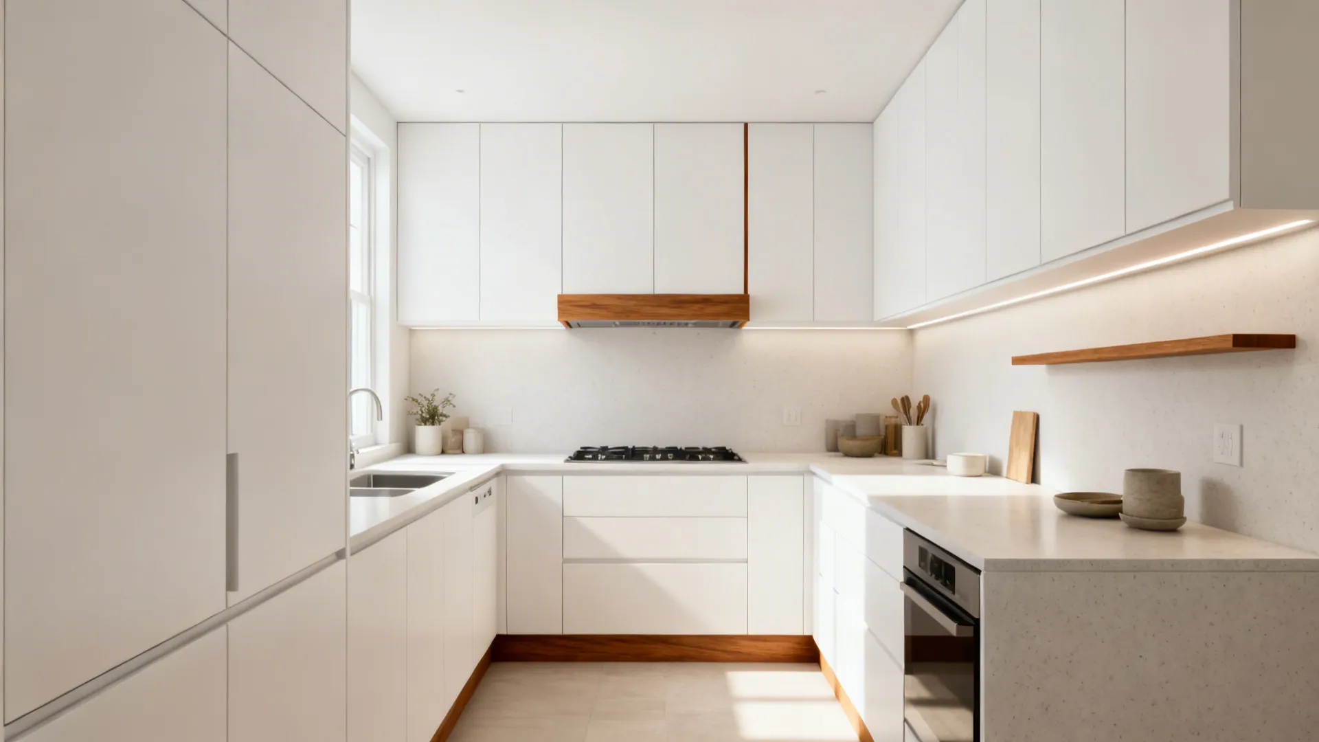 Warm Wood Accents Without Visual Weight