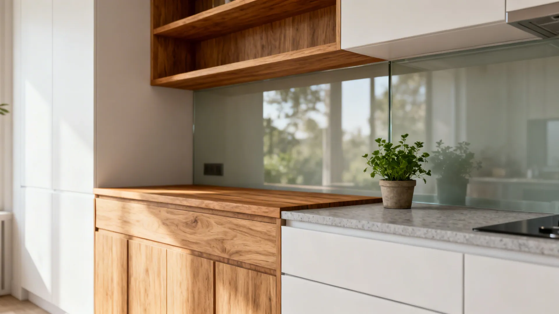 Warm Wood Accents Balanced with Easy Care