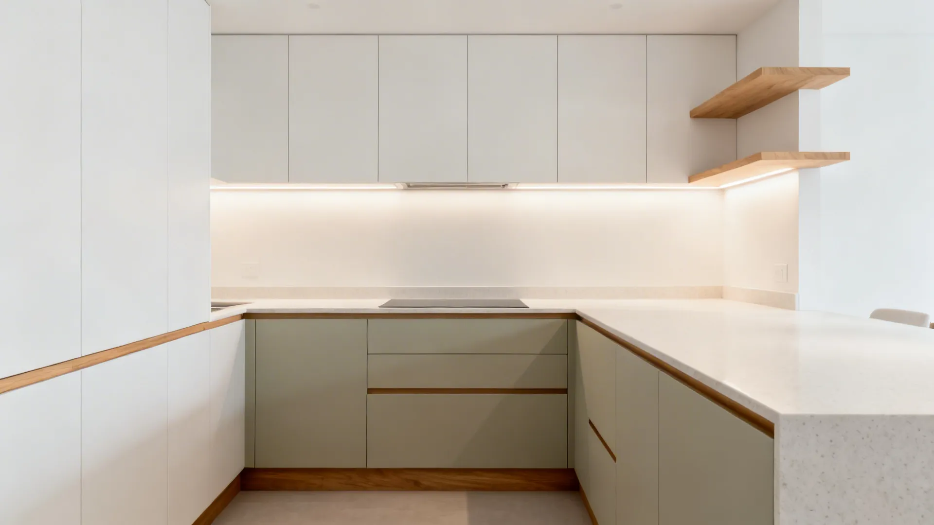 Warm Wood Accents Without the Visual Bulk