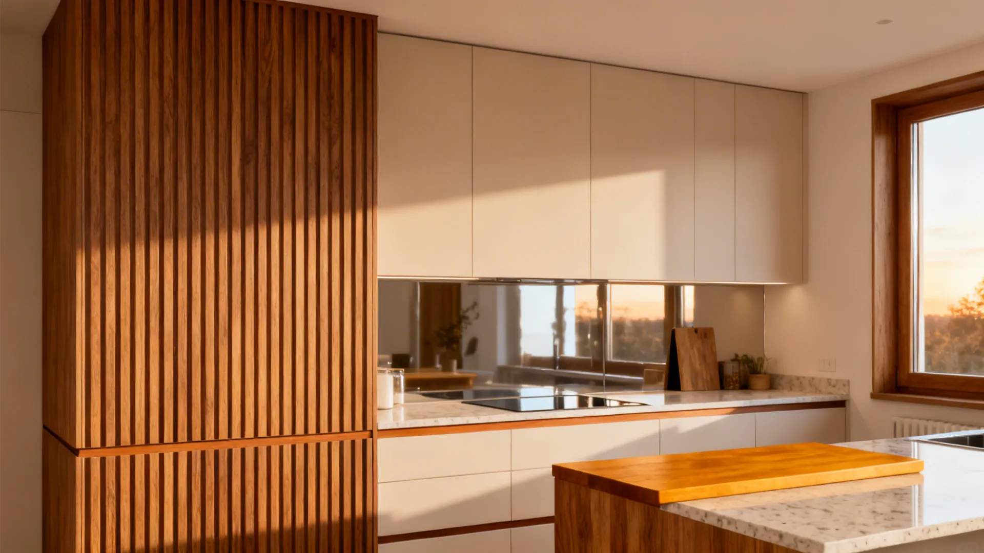 Warm Wood Accents with Moisture-Smart Finishes