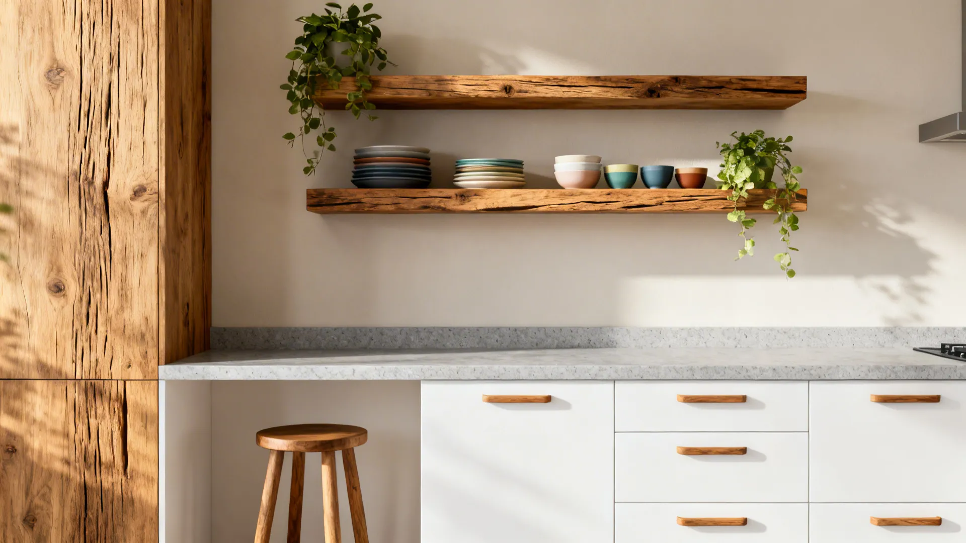 Warm Wood Accents for Calm, Not Clutter