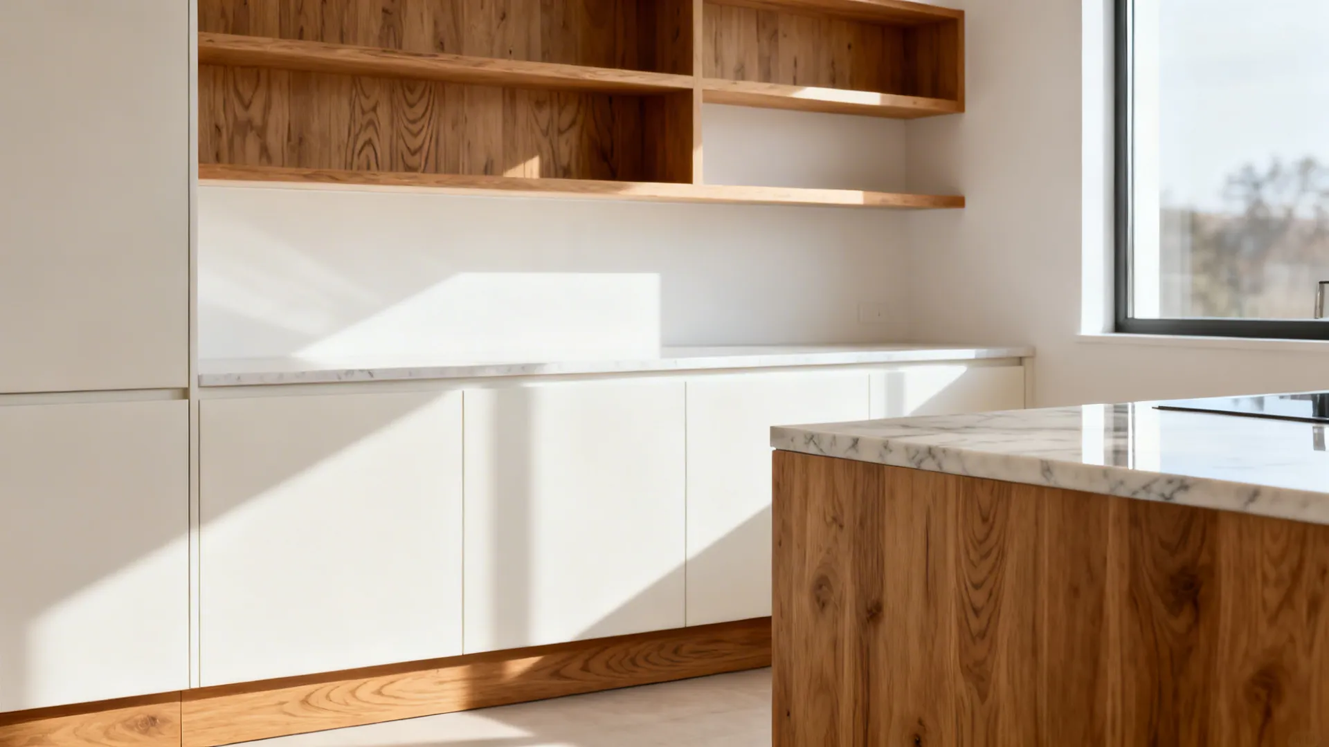 Warm Wood Accents to Soften Hard Surfaces