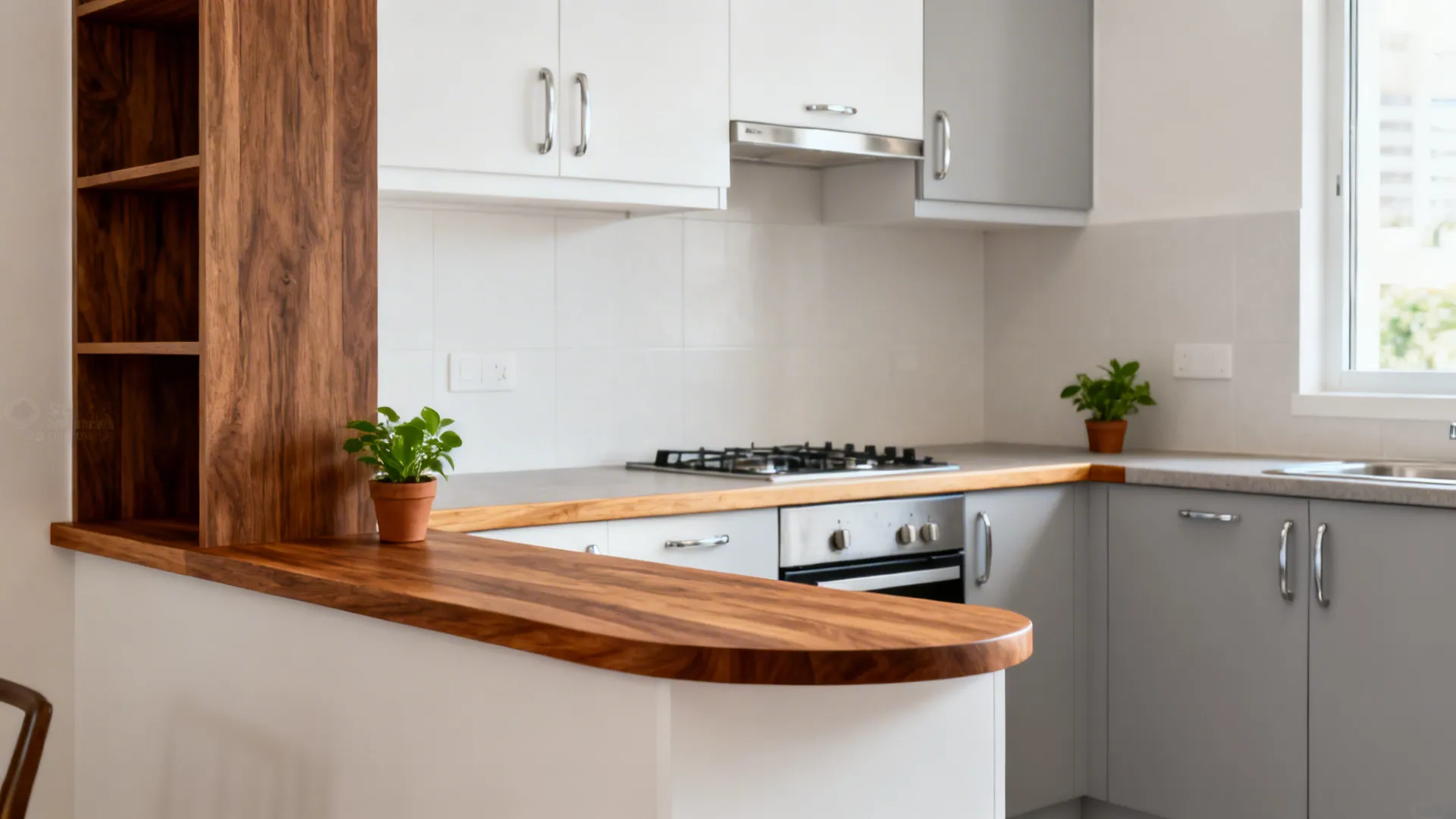 Warm Wood Accents with Moisture-Smart Finishes