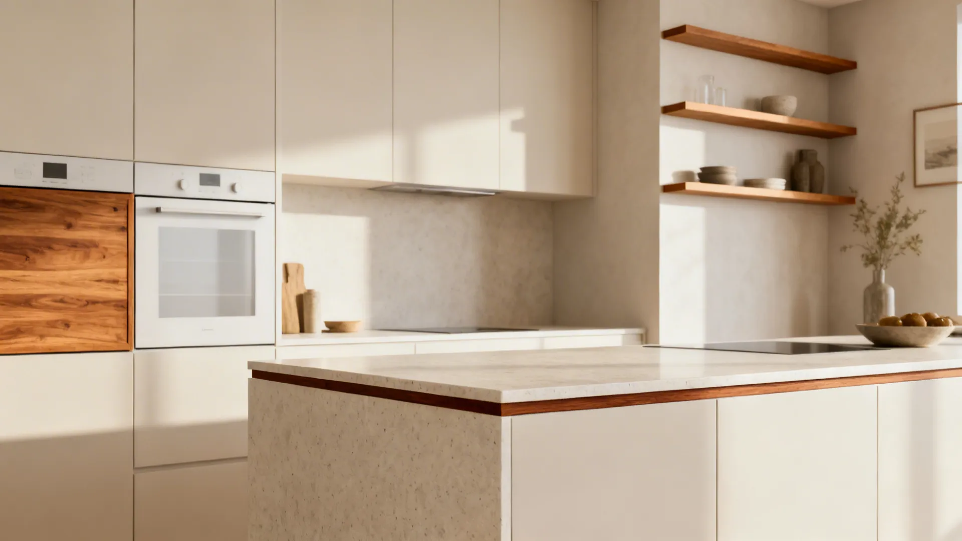 Warm Wood Accents Without the Bulk