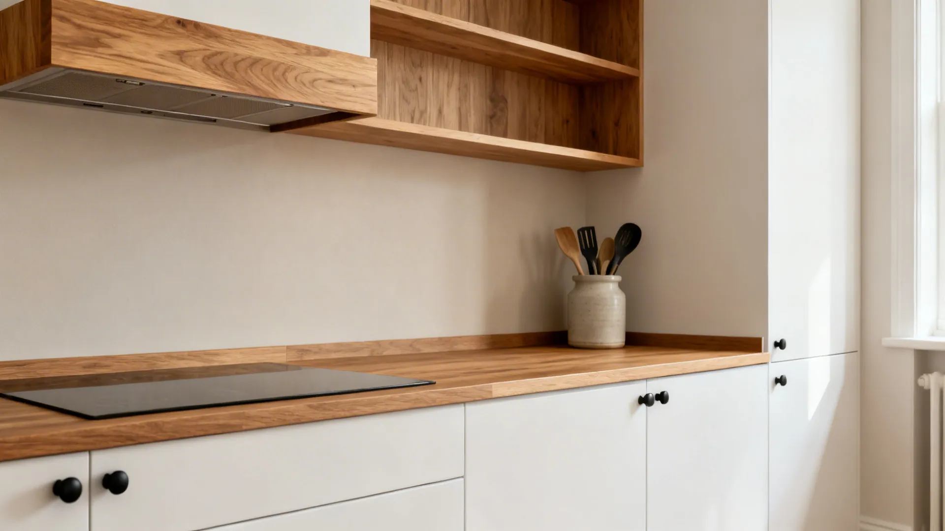 Warm Wood Accents with Durable Surfaces