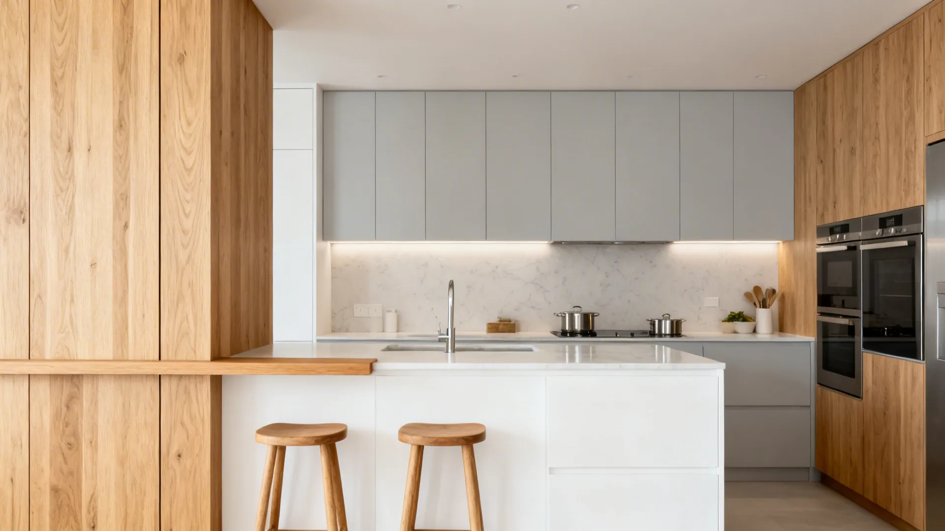 Warm Wood Accents for a Calm, Cozy Core