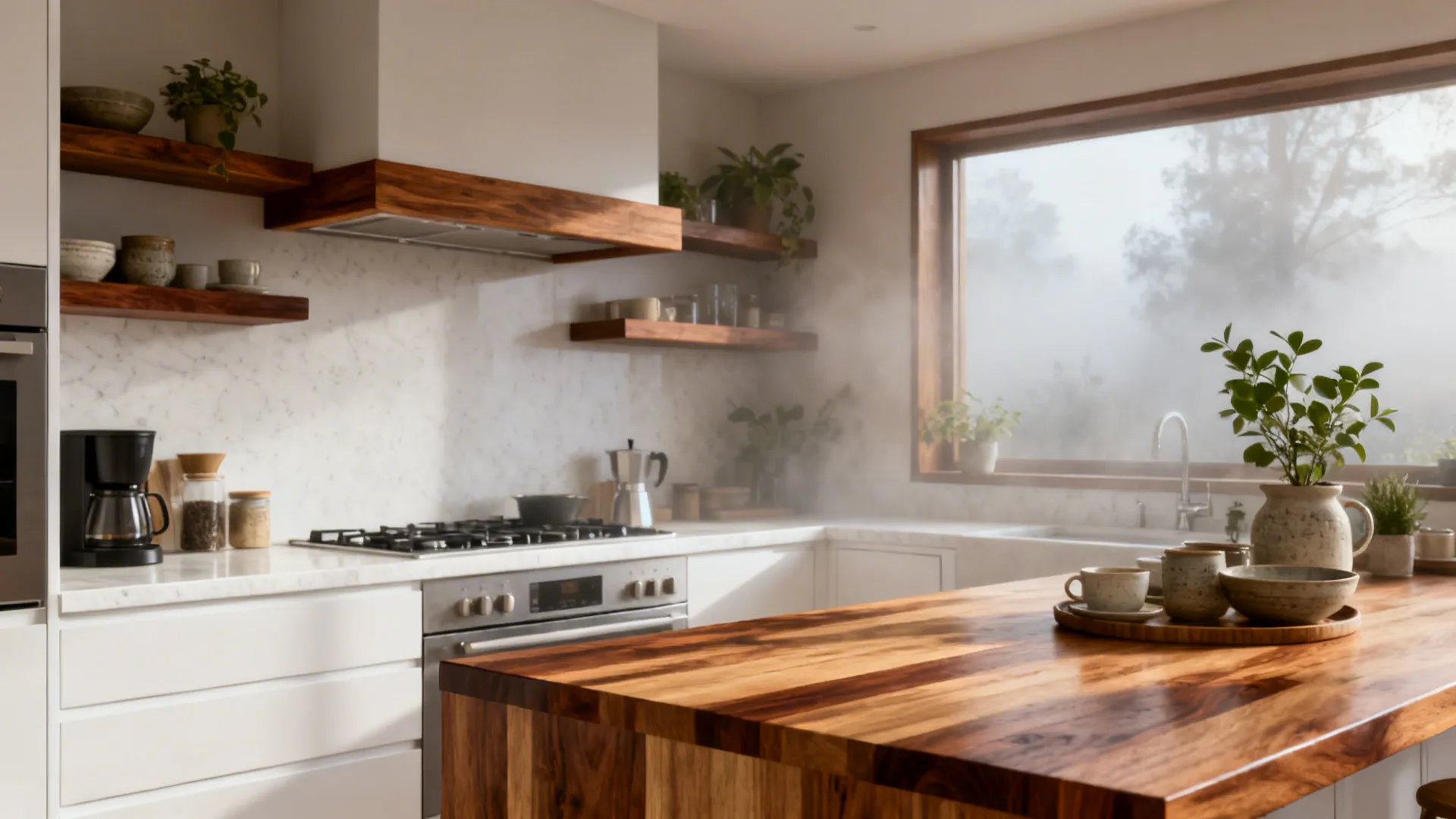 Warm Wood Accents for Coziness