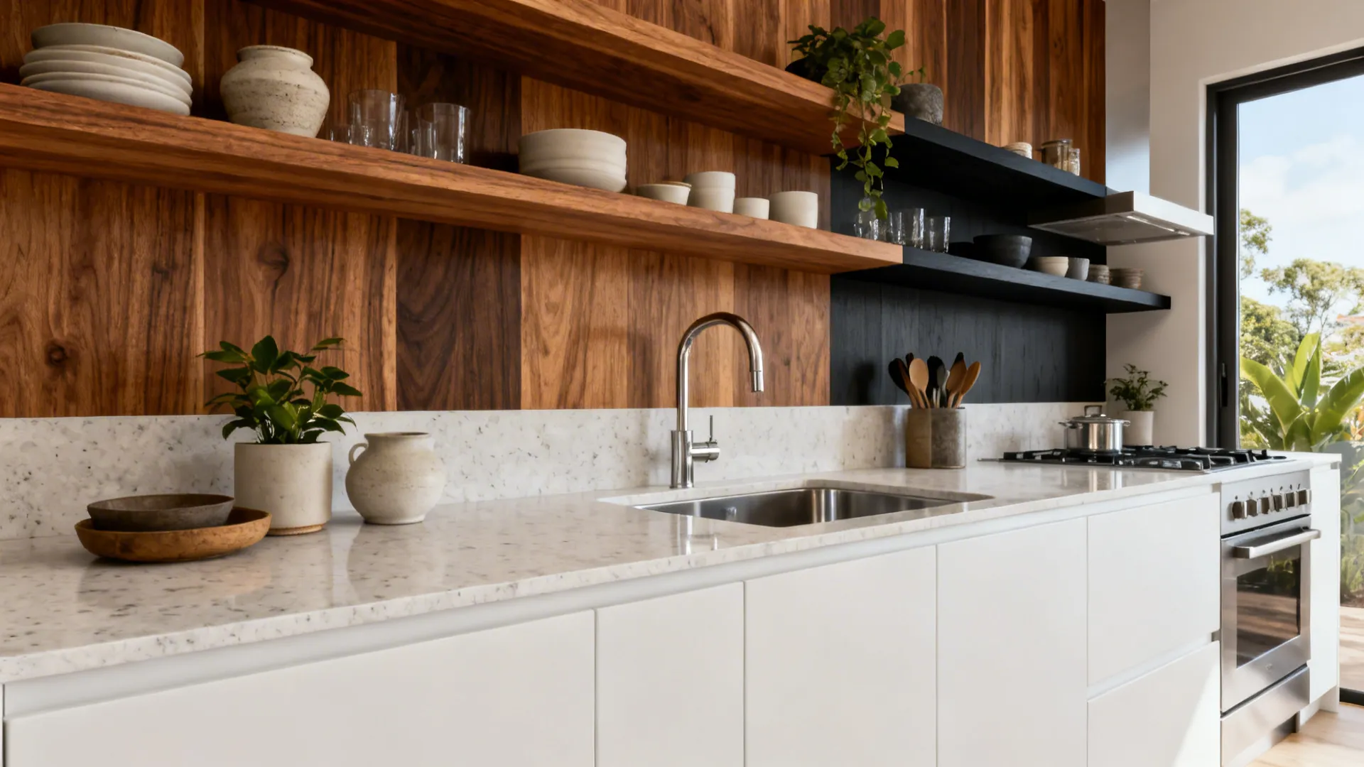 Warm Wood Accents for Queensland Coziness