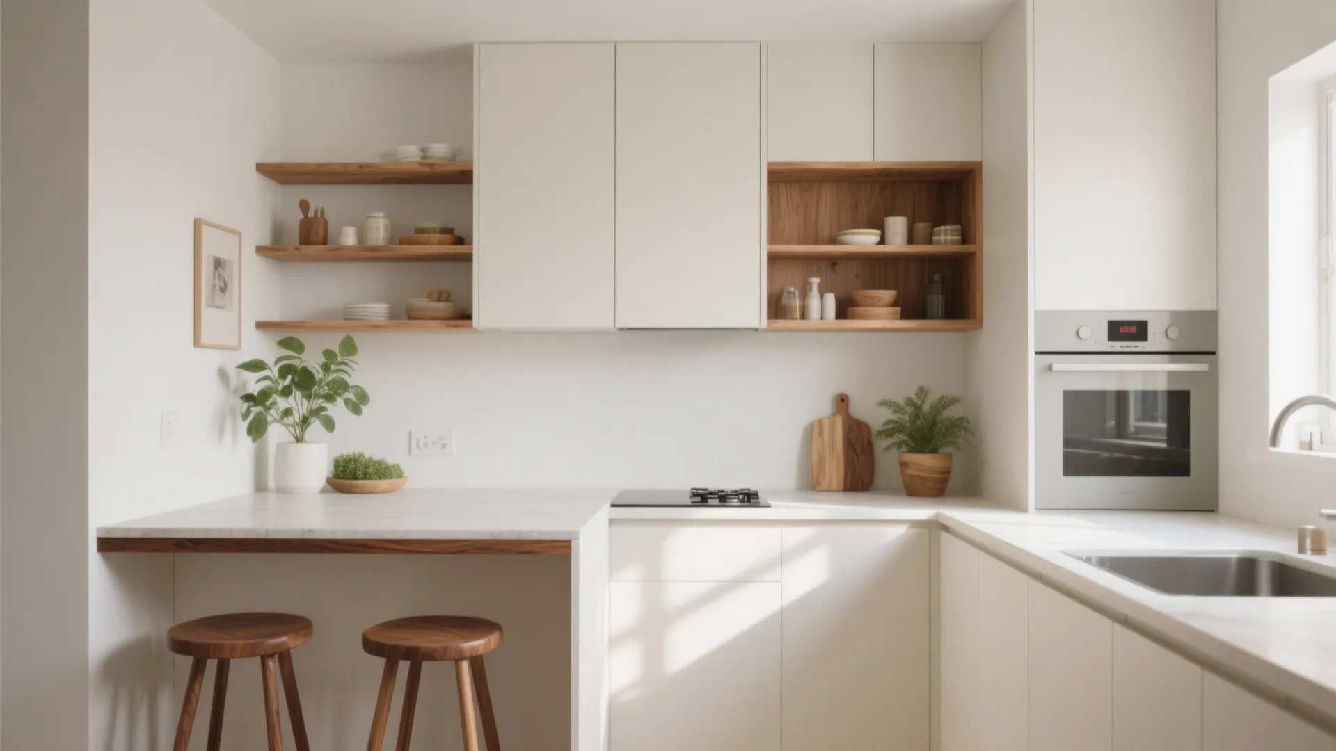 Warm Wood Accents for Balance