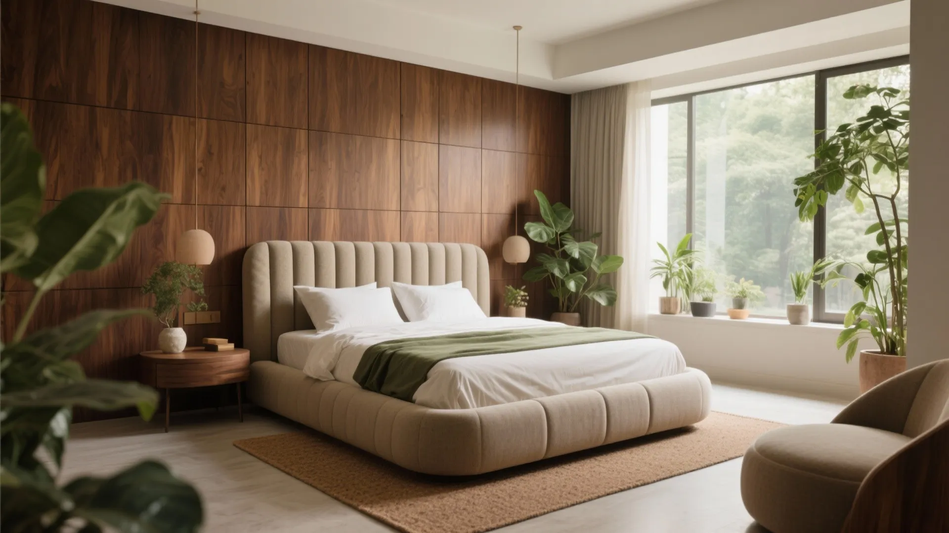Warm Wood, Tactile Fabrics, and Quiet Acoustics