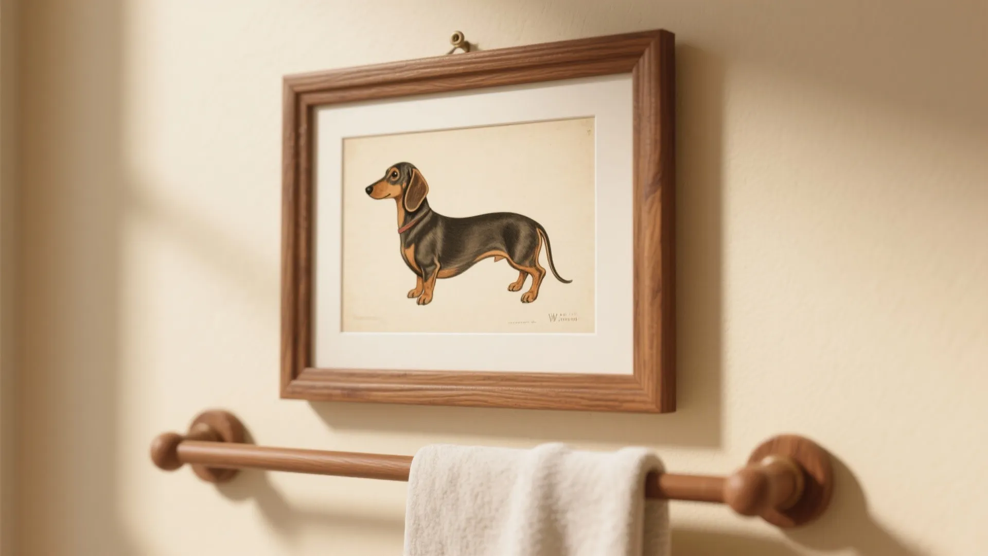 4. Warm Wood Tones and Whimsical Art