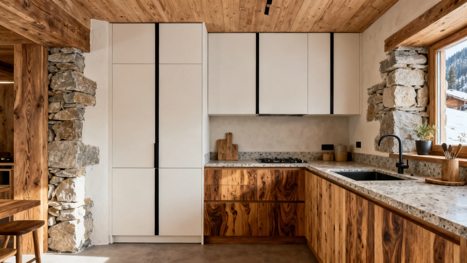 4) Warm Wood, Mountain-Ready Finishes