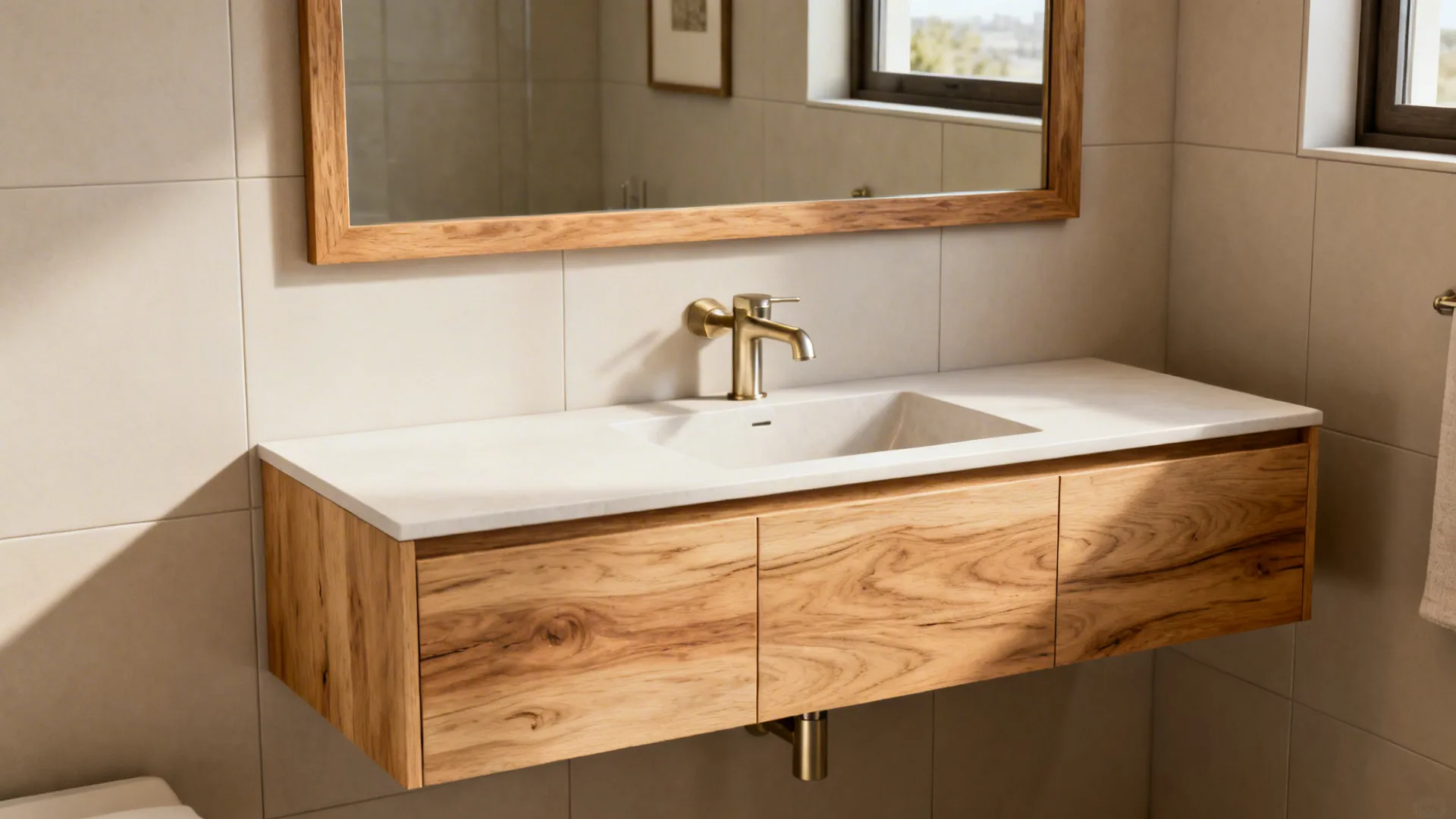 Warm Woods in Modern Bathrooms