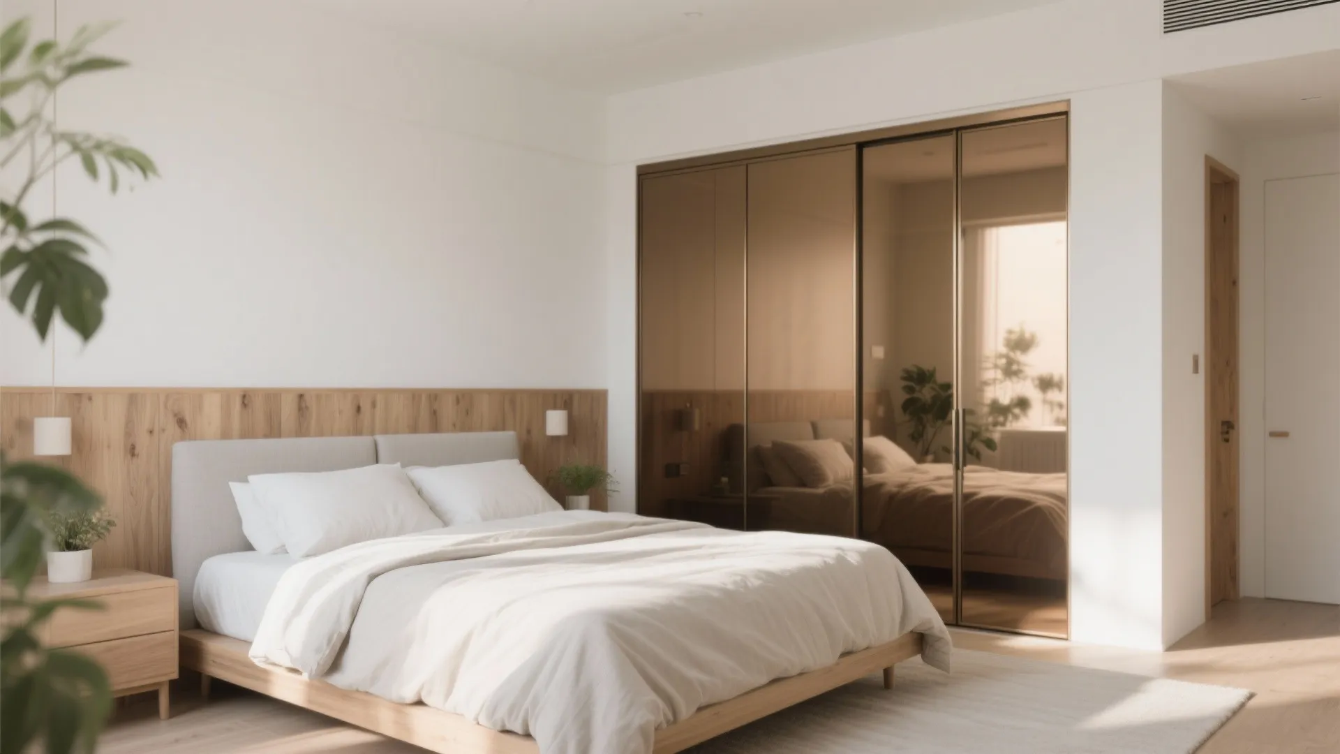 Warm Wood + Light Walls for Calm Bedrooms