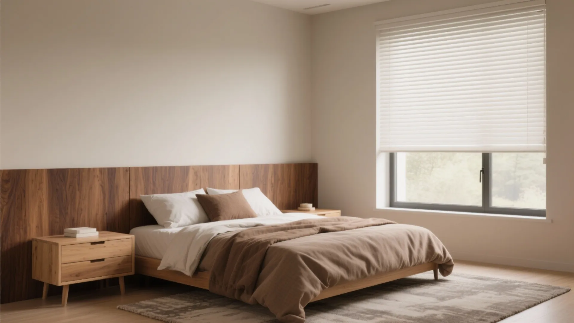 Warm Wood Accents in Bedrooms for Calm