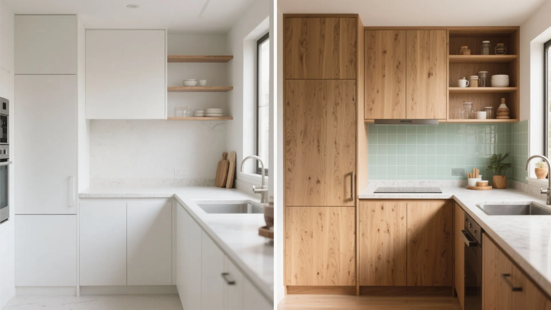 Warm wood accents without the warp