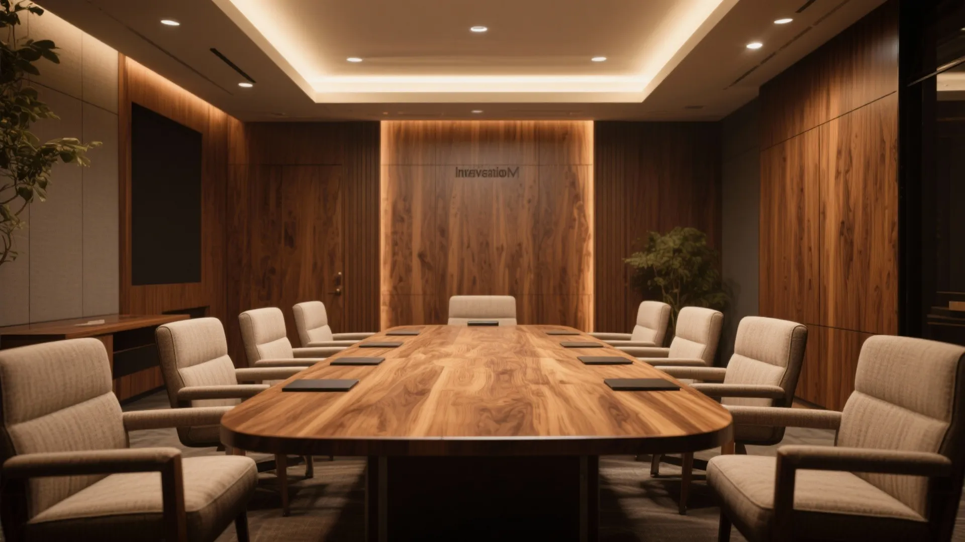 Warm Wood and Upholstery Elements