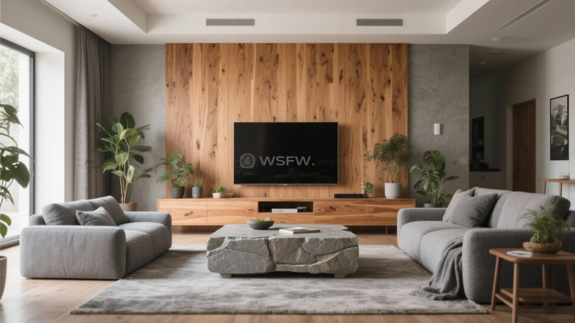 Warm Wood, Cool Accents