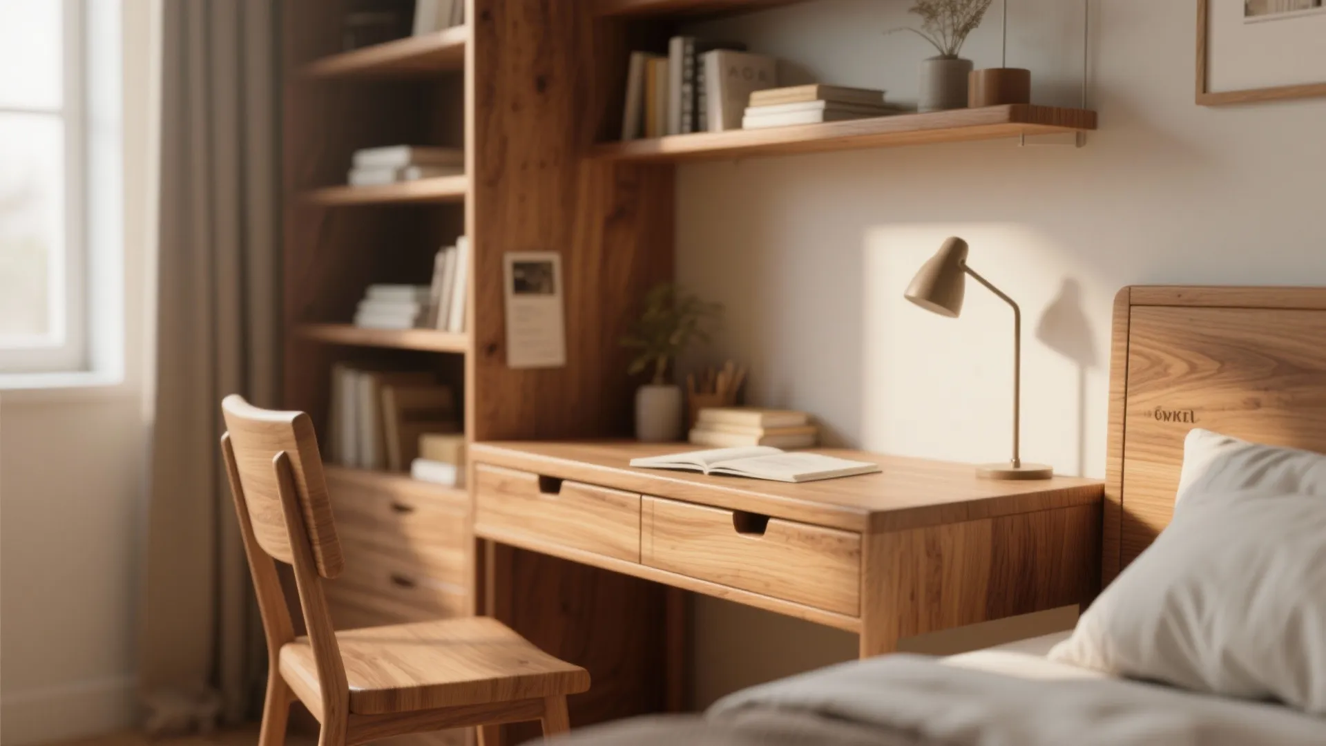 Warm Wood Accents for Comfort