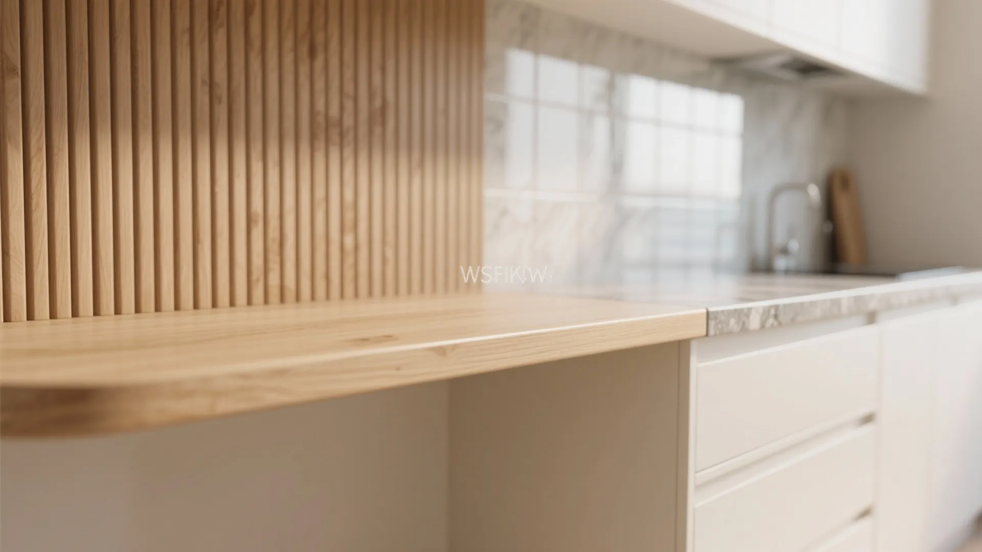 Warm Wood Accents to Soften the Minimalism