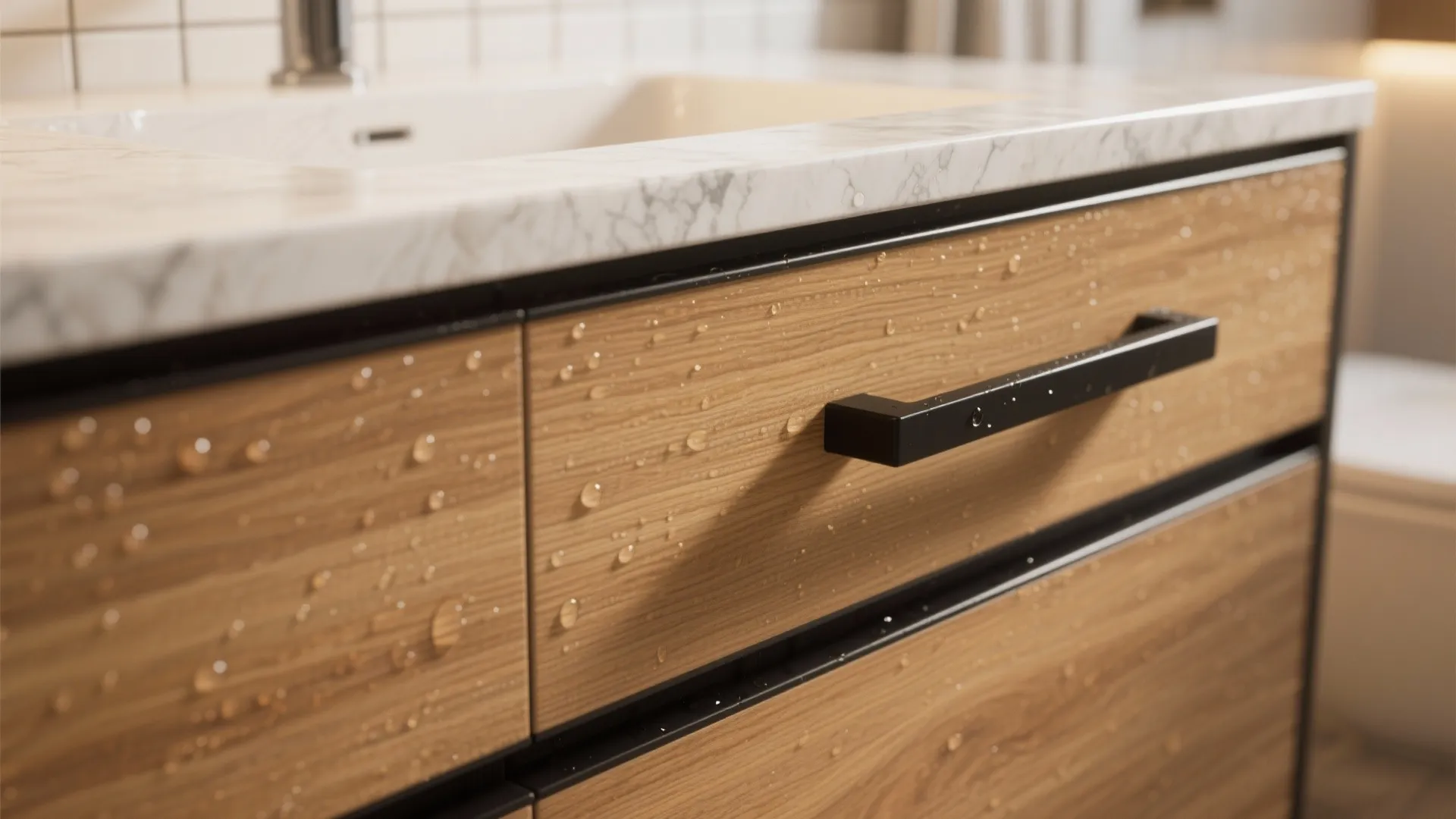 Warm Wood Touches with Waterproof Finishes
