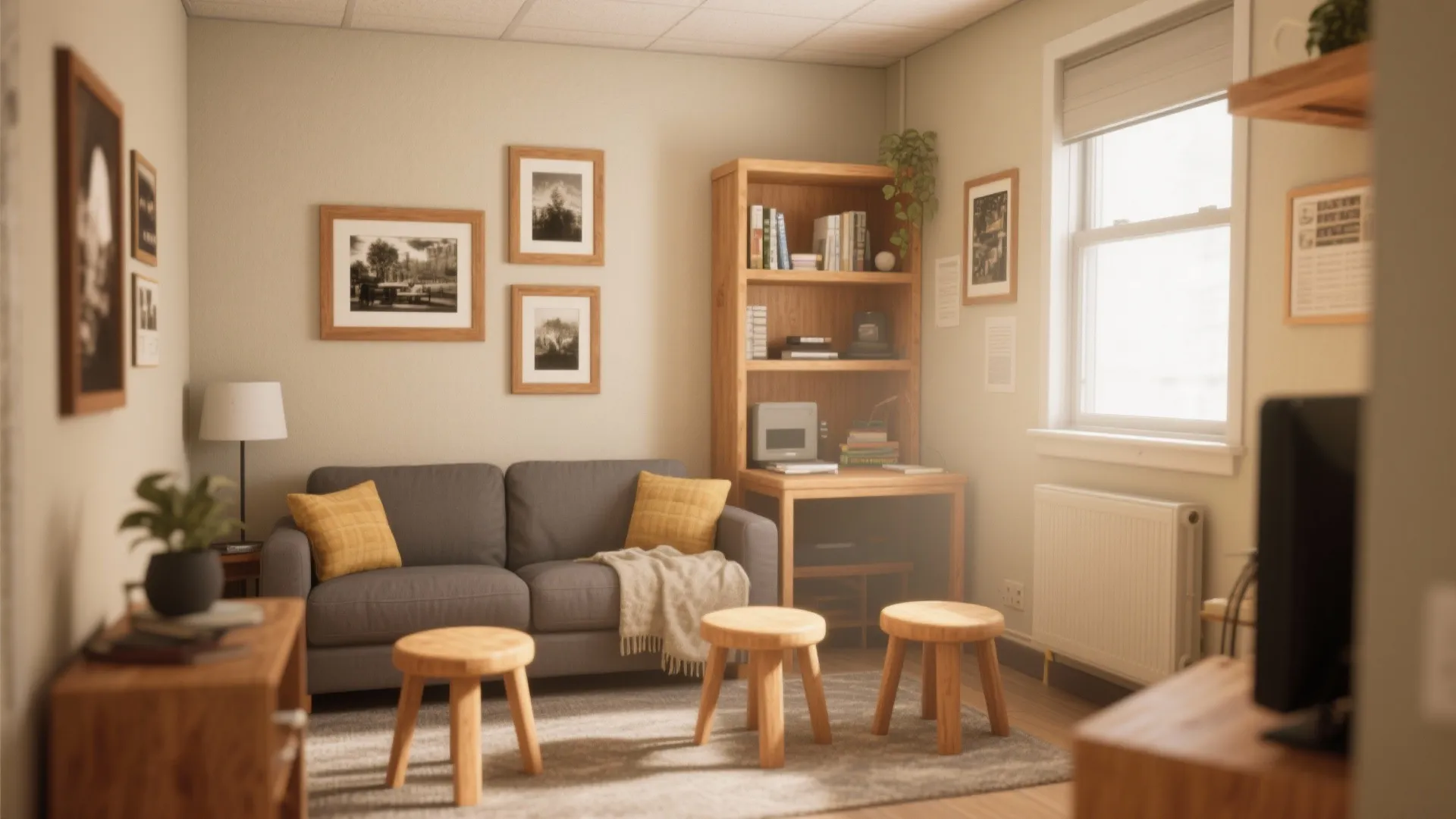 9. Warm Wooden Accents