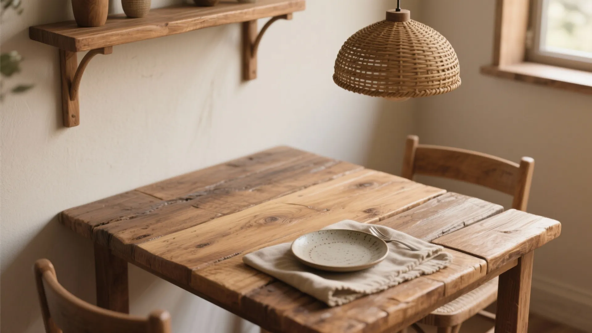 Wood elements bring a warm atmosphere