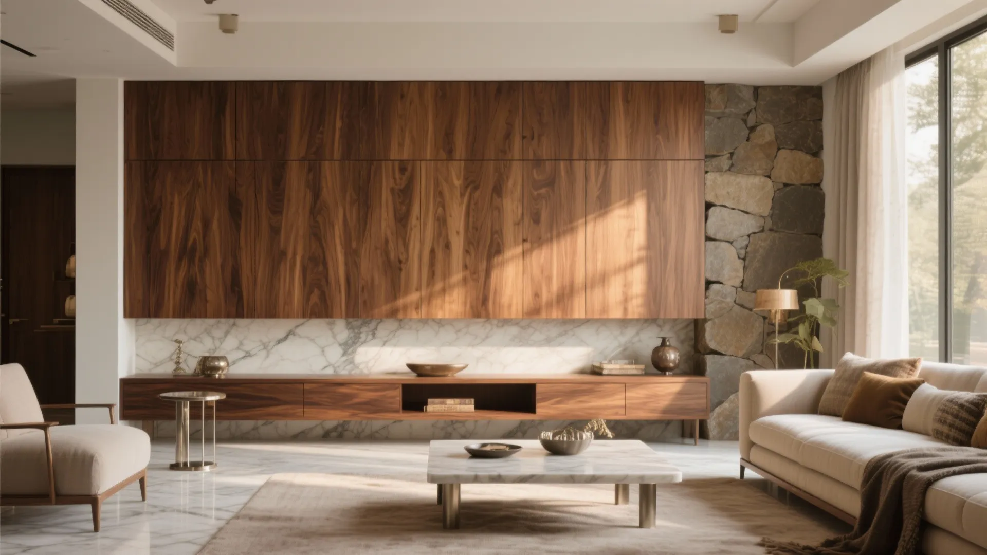 Warm wood elements that dial up comfort