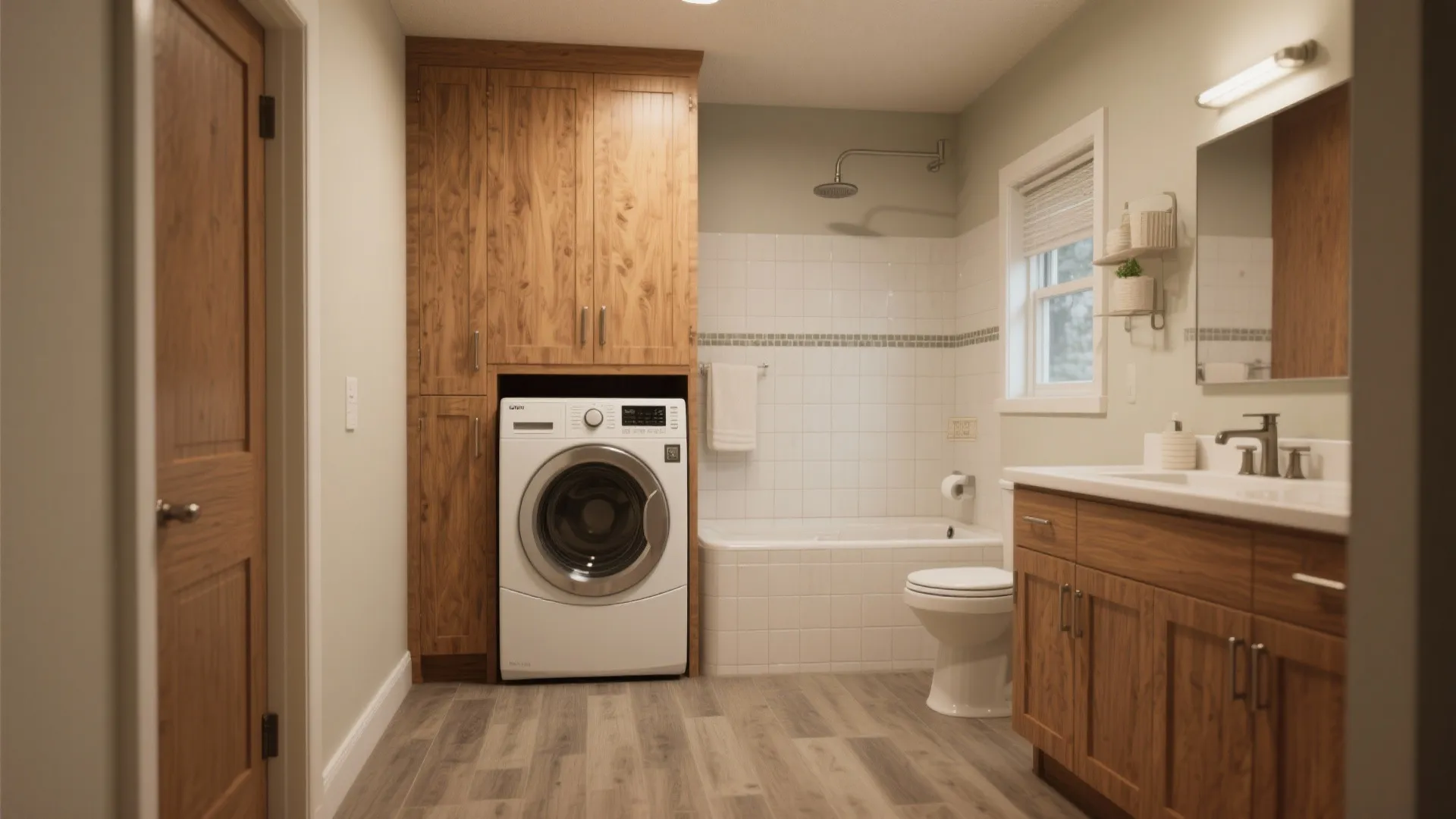 Warm Wood Tones with Waterproof Finishes