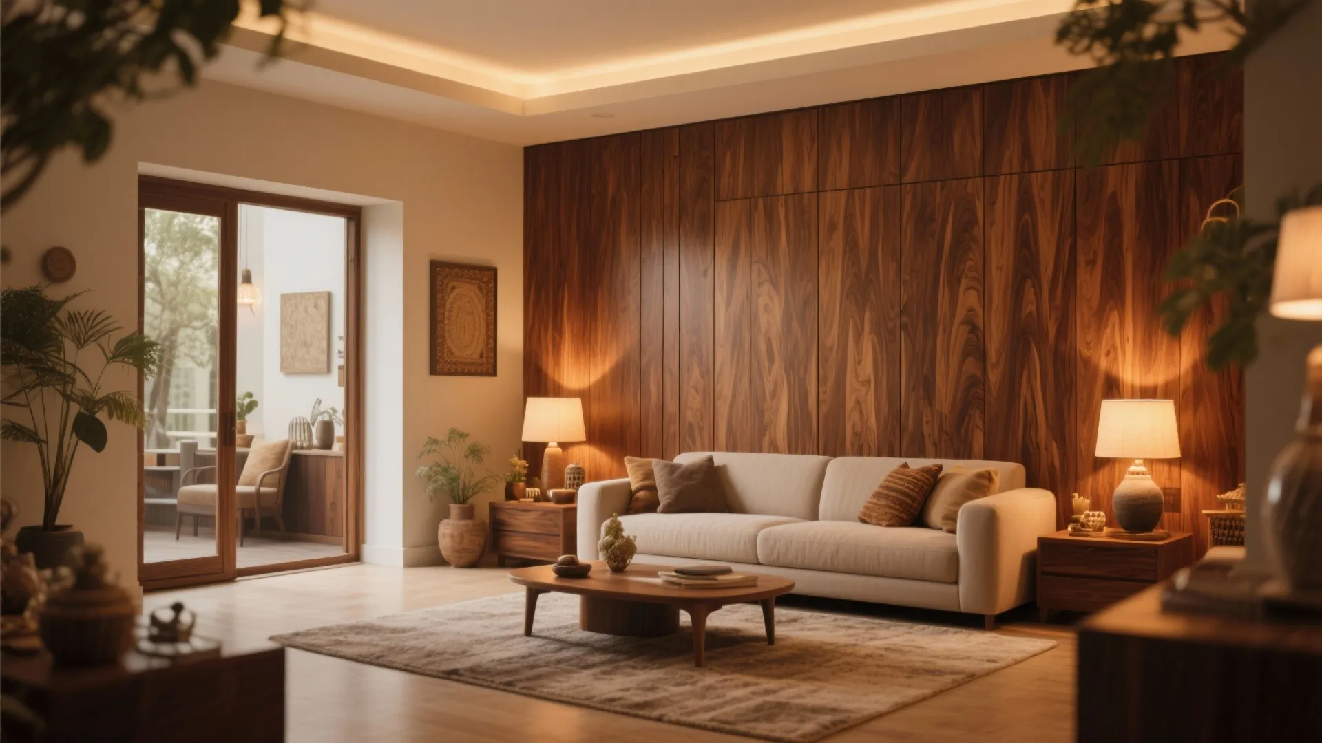 Warm wooden finishes for a cozy vibe