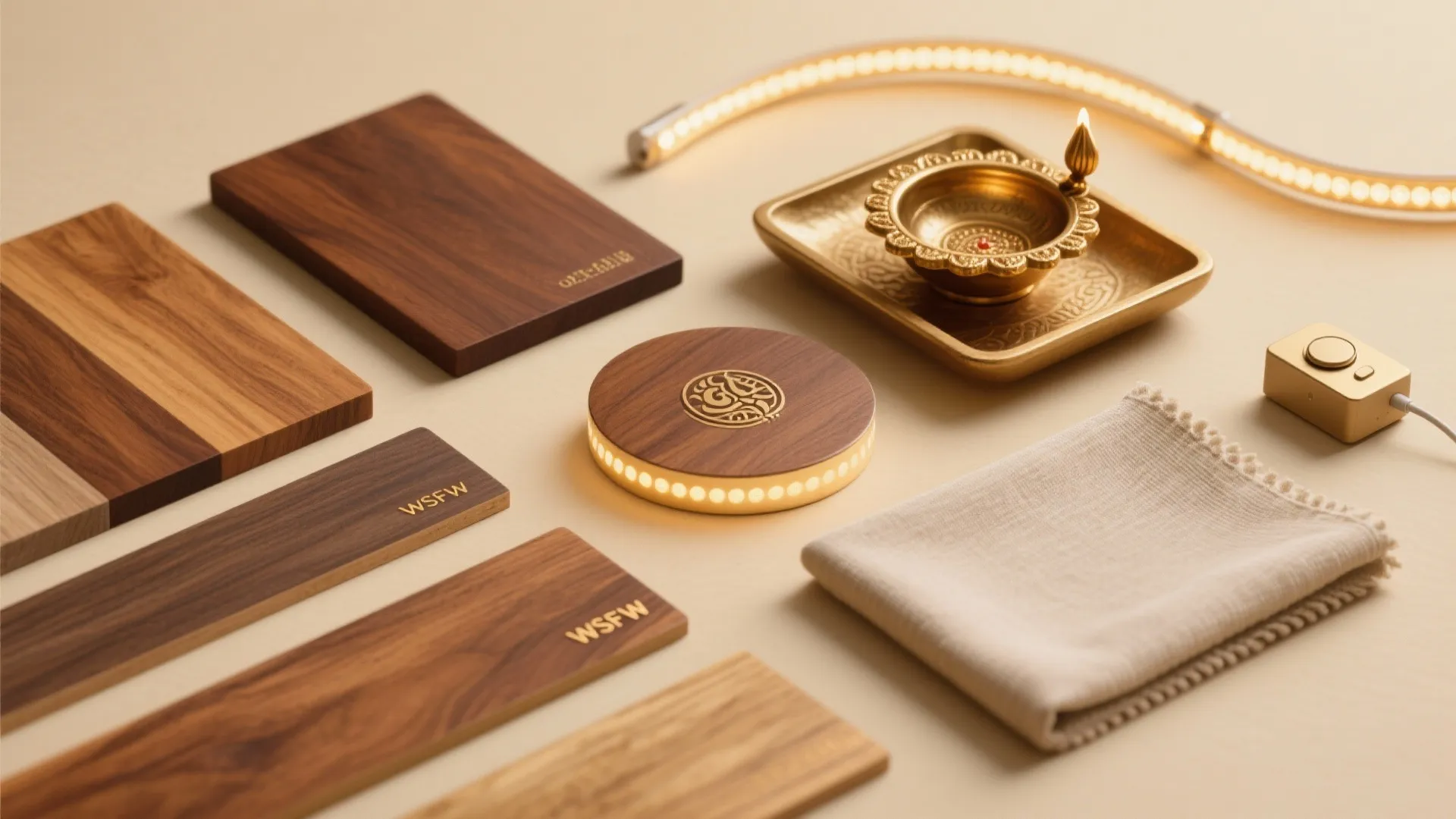 Warm Wood Tones and Gentle Lighting