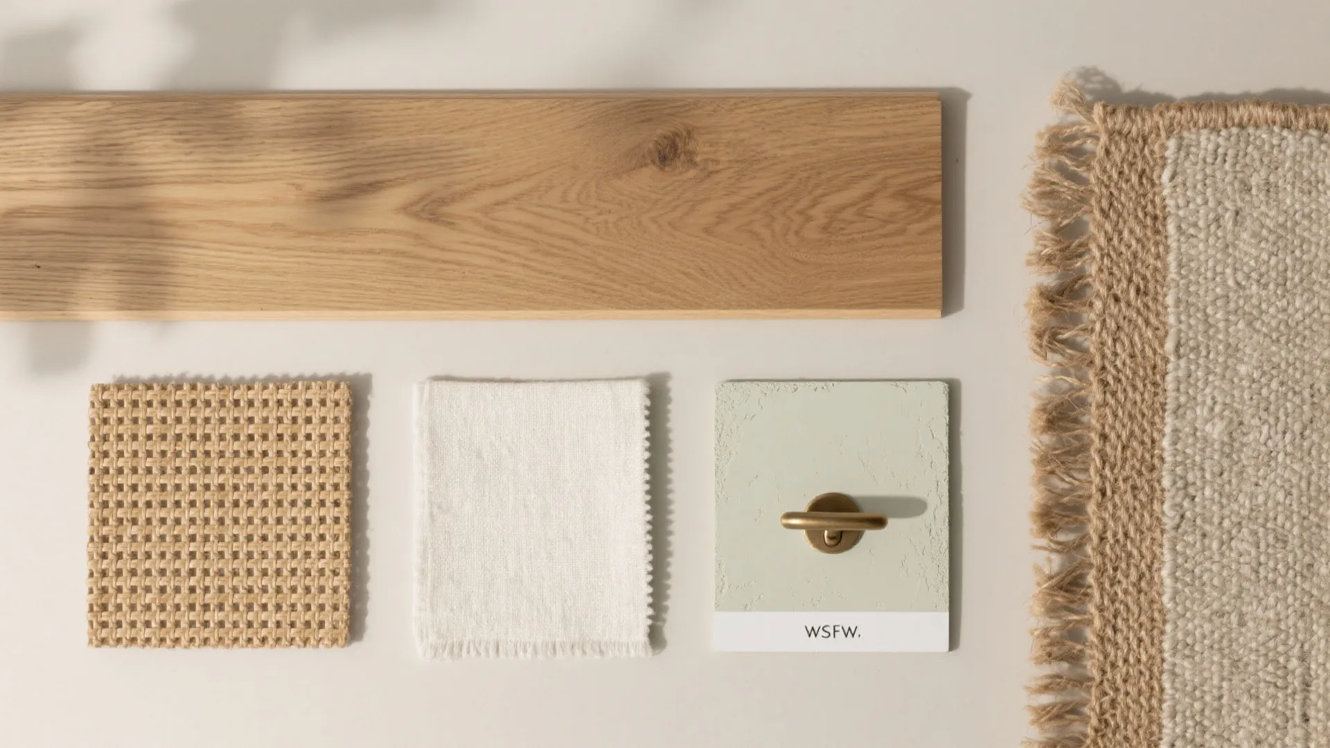 Warm wood accents and texture layers