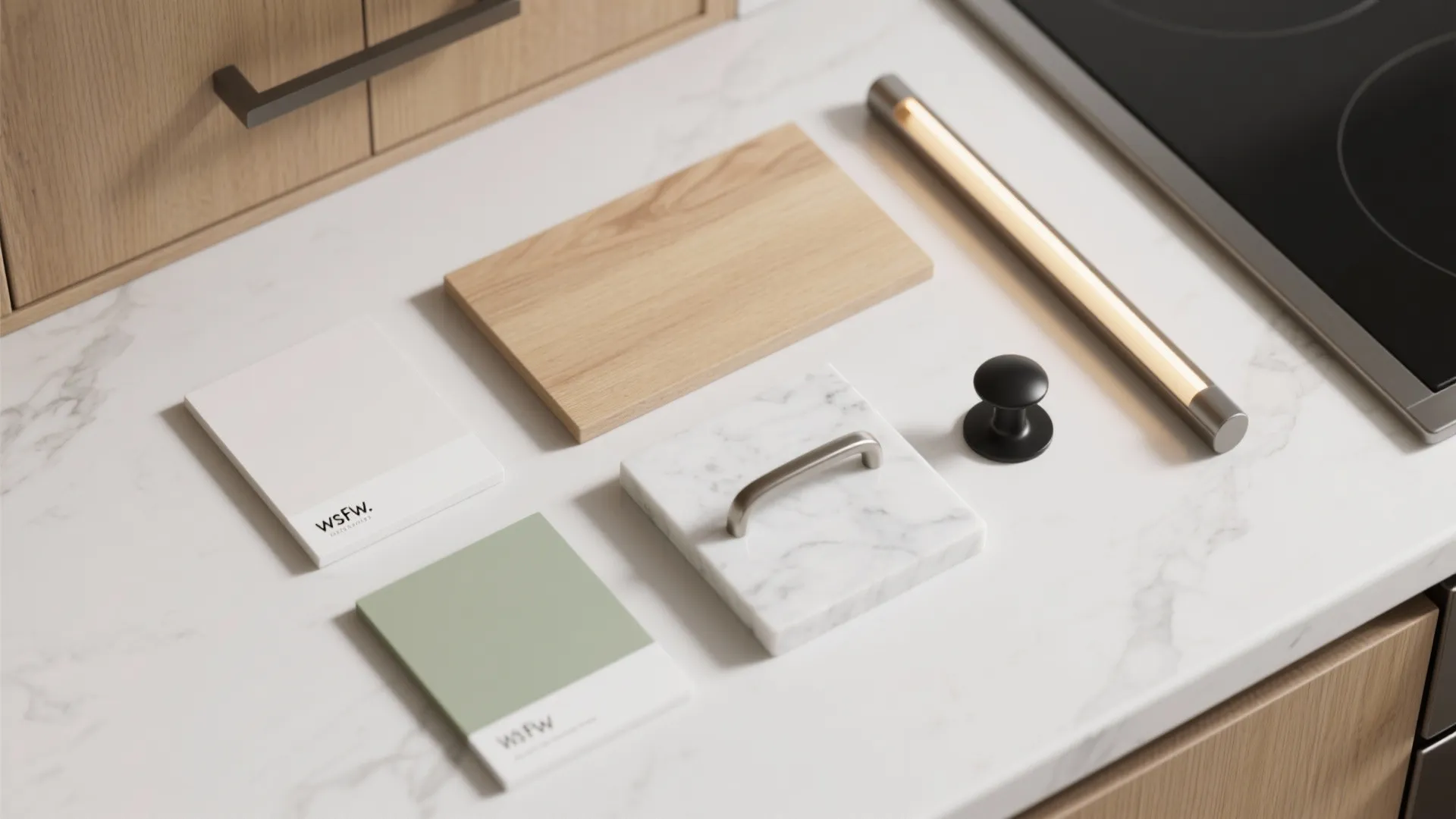 Warm wood accents, smart lighting, and a soothing palette