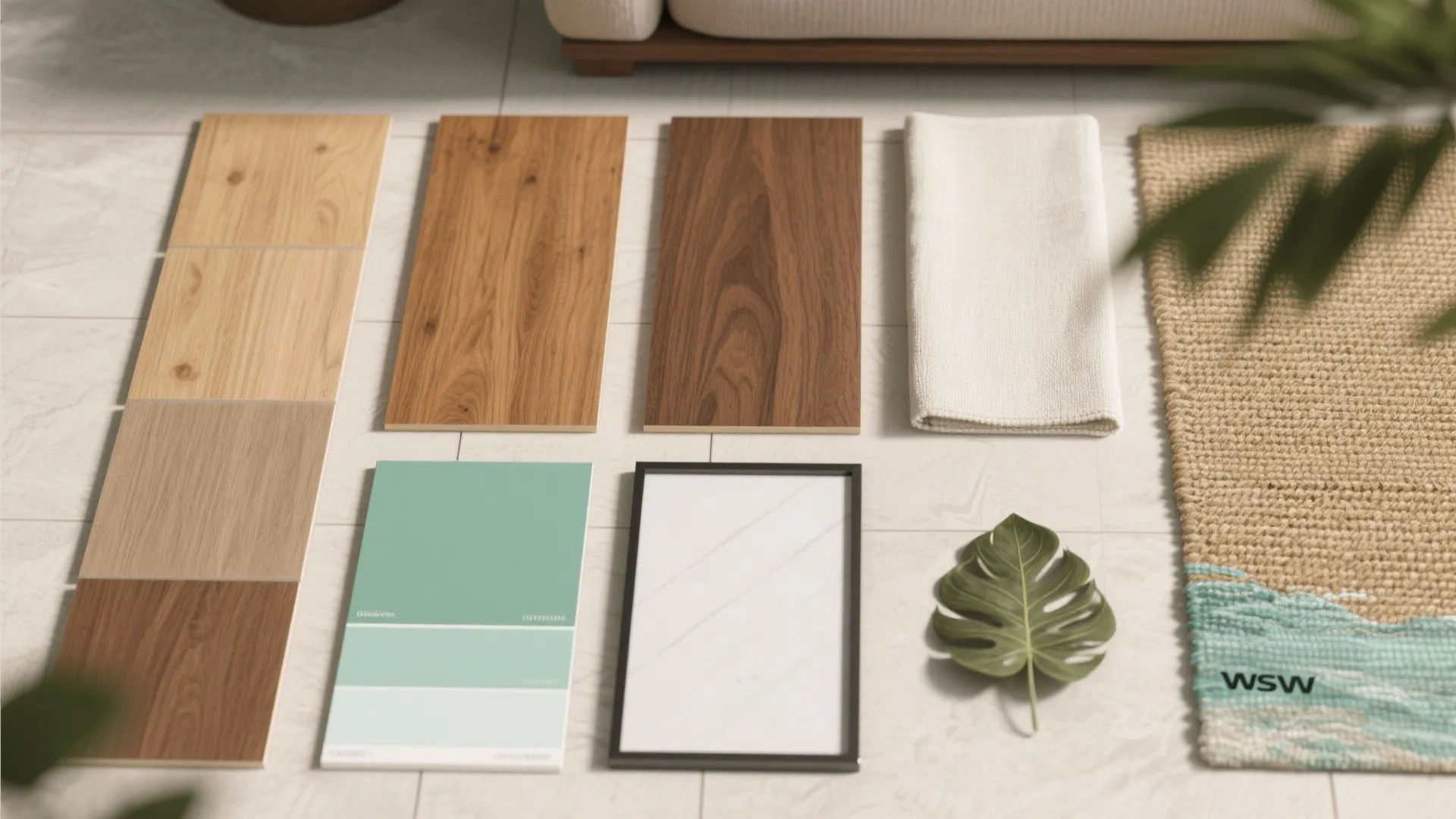 Warm Wood, Textiles, and Art to Ground the Space