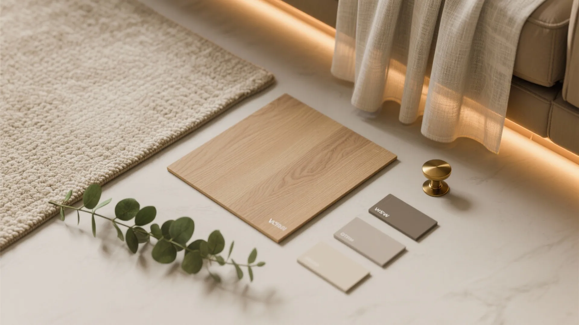 Warm wood elements and soft layers for a calmer home