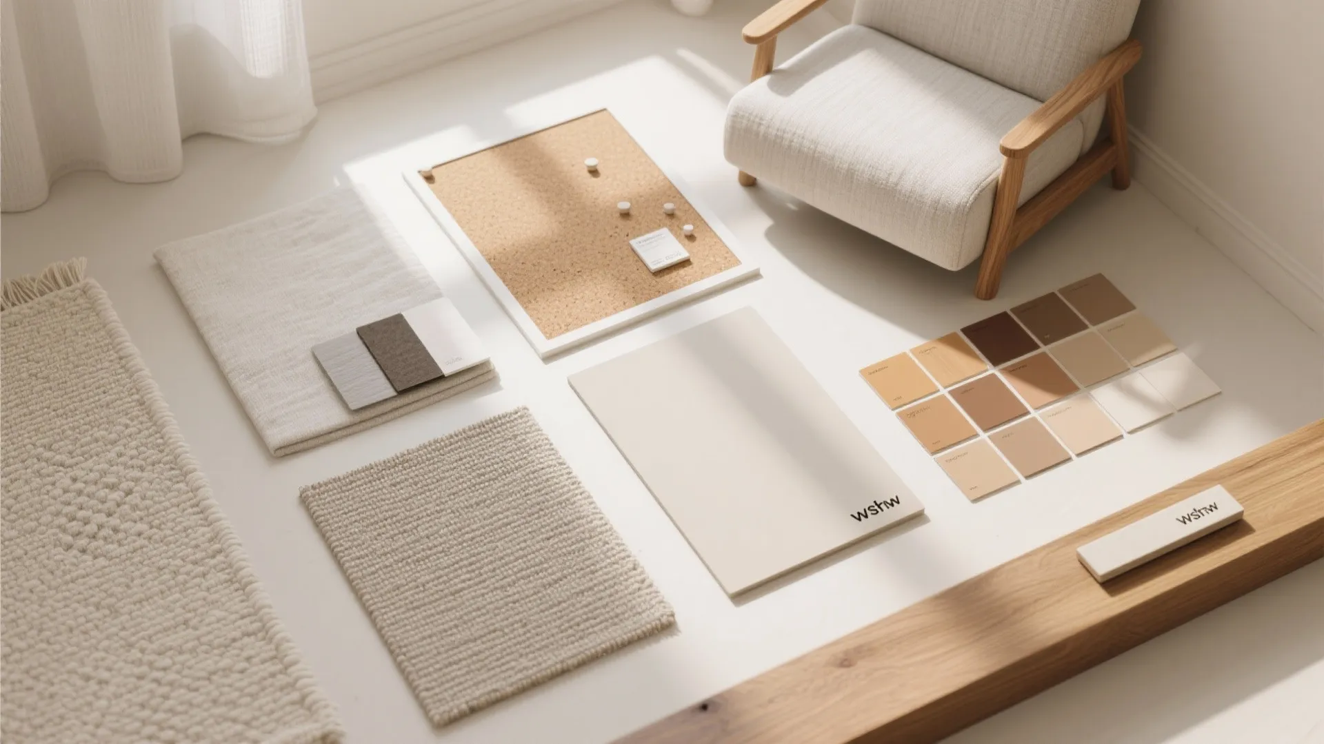 Warm wood elements and soft textures