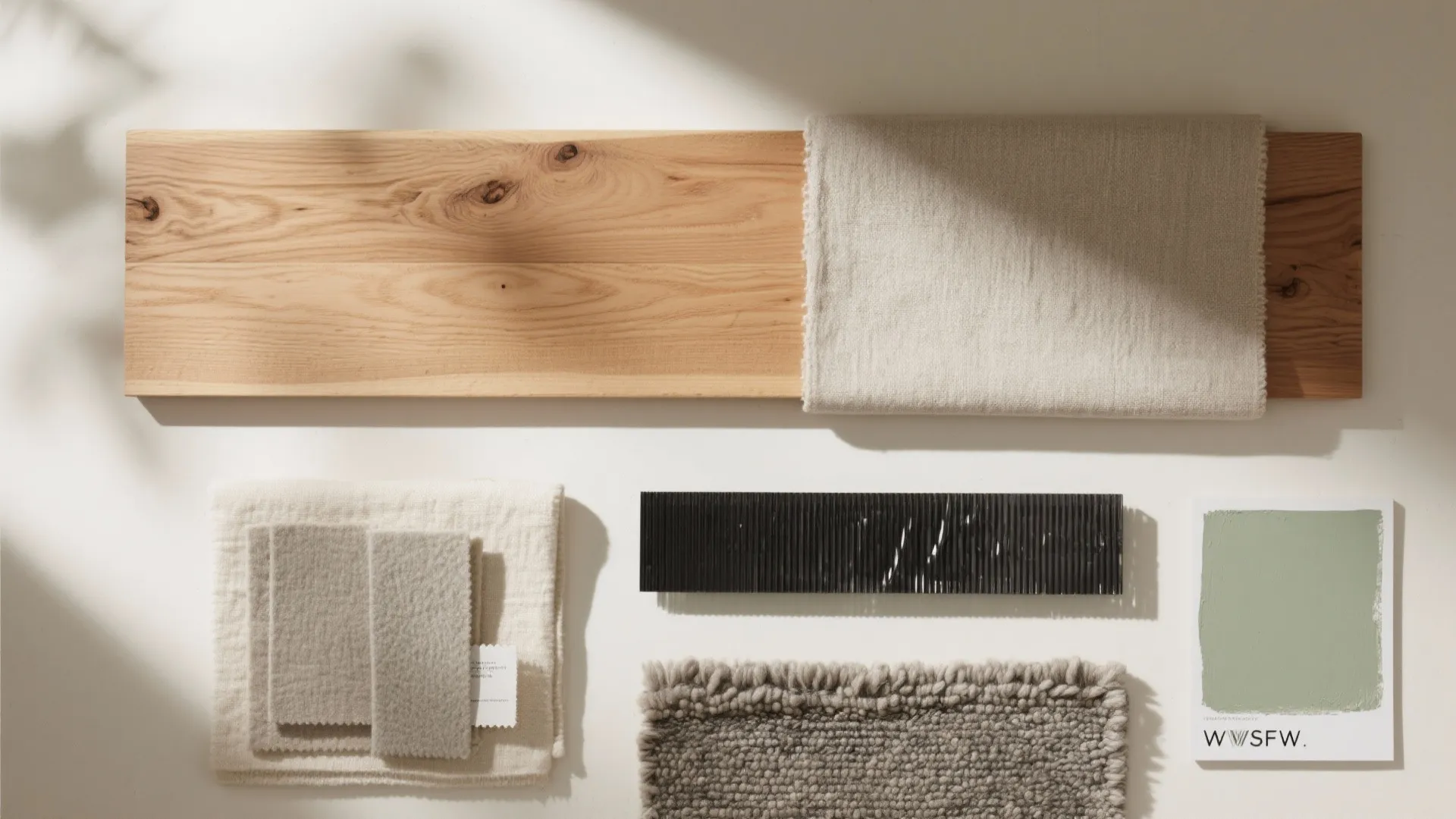 Cohesive Materials: Warm Wood Accents + Unified Palette