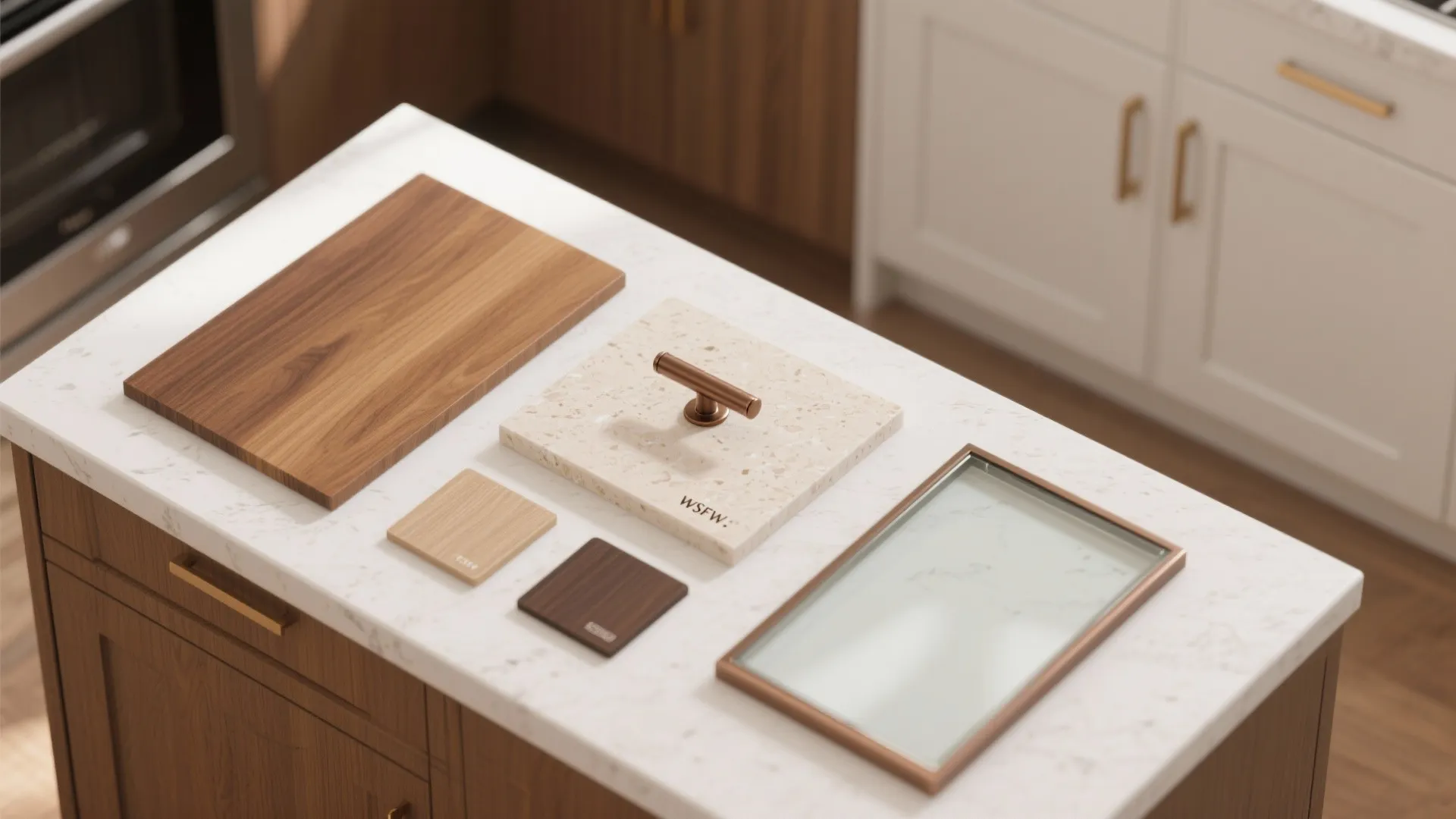 Warm wood accents without bulk